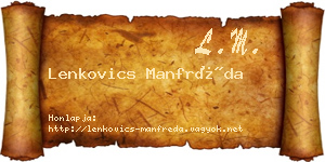 Lenkovics Manfréda névjegykártya